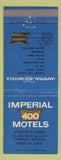 Matchbook Cover - Imperial 400 Motel Kingman AZ Route 66