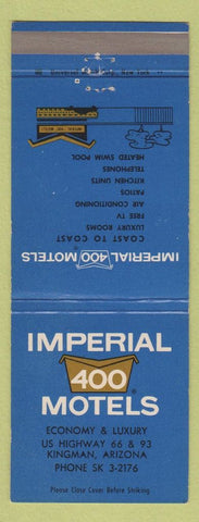 Matchbook Cover - Imperial 400 Motel Kingman AZ Route 66