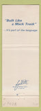 Matchbook Cover - Mack Trucks 75th Allentown PA