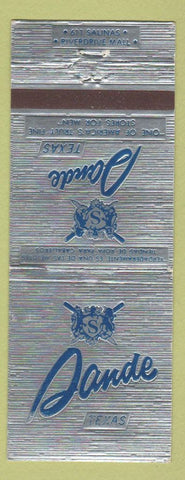 Matchbook Cover - Dande Men's Clothes TX