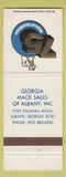 Matchbook Cover - Mack Trucks Albany GA