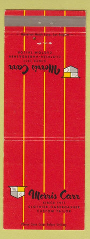 Matchbook Cover - Morris Carr Clothes Los Angeles CA
