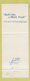 Matchbook Cover - Mack Trucks  Roseville MN