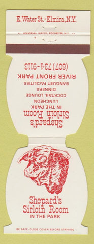 Matchbook Cover - Shepard's Sirloin Room Elmira NY