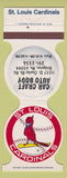 Matchbook Cover - St Louis Cardinals Baseball 1982 Auto Body Bridgeton MO