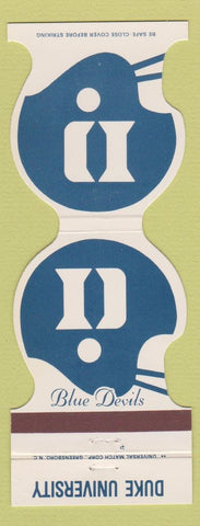Matchbook Cover - Duke Blue Devils Football 1982 Durham NC Bank