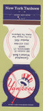 Matchbook Cover - New York Yankees 1980 Greenwich CT Women's Bank