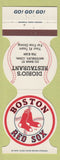 Matchbook Cover - Boston Red Sox Baseball 1981 Diorio's Waterbury CT