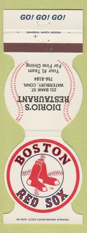 Matchbook Cover - Boston Red Sox Baseball 1981 Diorio's Waterbury CT