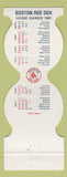 Matchbook Cover - Boston Red Sox Baseball 1981 Raytheon Credit Union