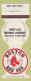 Matchbook Cover - Boston Red Sox Baseball 1981 Sikorsky Federal Credit Union