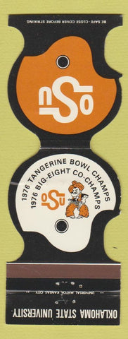 Matchbook Cover - Oklahoma State Cowboys 1977 Bank Stillwater OK WORN