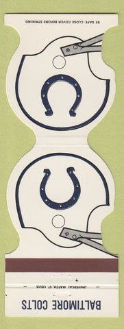 Matchbook Cover - Baltimore Colts Football 1980 Moll Falners Pub MD