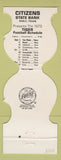 Matchbook Cover - Citizens Bank Sealy TX 1975 Tigers Football schedule