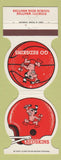 Matchbook Cover - Sullivan High School Redskins IL 1980 Bank