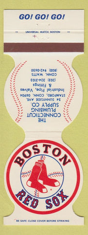 Matchbook Cover - Boston Red Sox Baseball 1980 CT Plumbing Supply Stamford