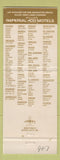 Matchbook Cover - Imperial 400 Motel Charlotte NC WEAR