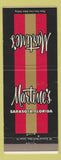 Matchbook Cover - Martine's Sarasota FL