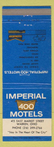 Matchbook Cover - Imperial 400 Motel Warren OH