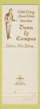 Matchbook Cover - Town and Campus Union NH