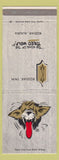 Matchbook Cover - Kodiak Inn AK Tired Wolf