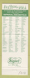 Matchbook Cover - Imperial 400 Motel Palo Alto CA Christmas