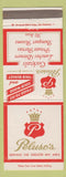 Matchbook Cover - Peluso's Restaurant Oakland San Leandro CA