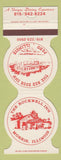 Matchbook Cover - Rockwell Inn Morris IL Red Door Inn Peru IL