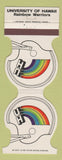 Matchbook Cover - University of Hawaii Rainbow Warriors 1983 Bank