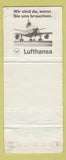 Matchbook Cover - Inter Continental Hotels Germany Berlin Hamburg Frankfurt