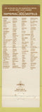 Matchbook Cover - Imperial 400 Motel Sacramento CA