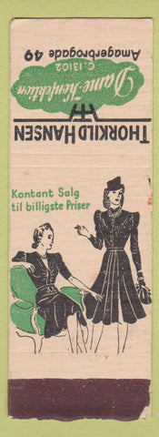 Matchbook Cover - Thorkild Hansen Dame Konfektion Danish Women's Clothes WEAR