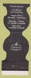 Matchbook Cover - Sports Page Lounge Savannah GA Falcons Football
