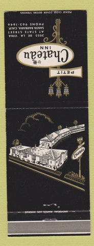 Matchbook Cover - Petit Chateau Inn Santa Barbara CA