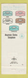 Matchbook Cover - Princess Telephone girlie Mountain States Telephone
