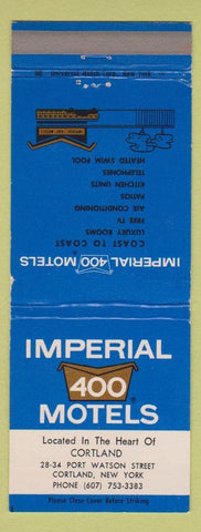 Matchbook Cover - Imperial 400 Motel Cortland NY