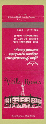 Matchbook Cover - Villa Roma Restaurant San Francisco CA