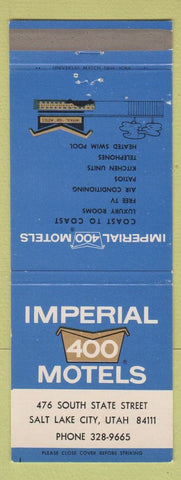 Matchbook Cover - Imperial 400 Motel Salt Lake City UT