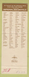 Matchbook Cover - Imperial 400 Motel Salt Lake City UT
