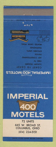 Matchbook Cover - Imperial 400 Motel Columbus OH
