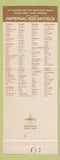 Matchbook Cover - Imperial 400 Motel Columbus OH
