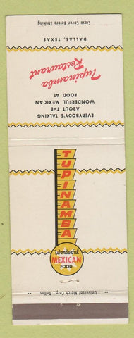 Matchbook Cover - Tupinamba Mexican Restaurant Dallas TX