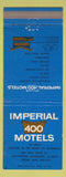 Matchbook Cover - Imperial 400 Motel Galesburg IL