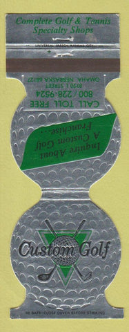Matchbook Cover - Custom Golf Omaha NE