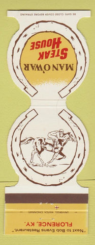Matchbook Cover - Man O'War Steak House Florence KY