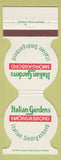 Matchbook Cover - Italian Gardens Smorgasbord Mentor OH