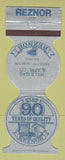 Matchbook Cover - Reznor Hills Gas Appliance Rapid City Yankton Billings MT