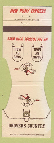 Matchbook Cover - Drovers County Bank Chicago IL WEAR