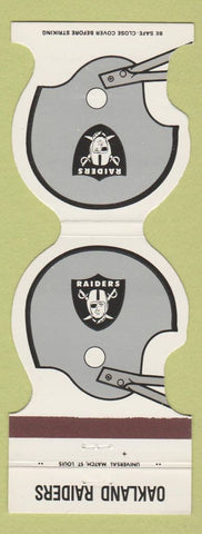 Matchbook Cover - Oakland Raiders Football 1980 Crown Antioch CU CA