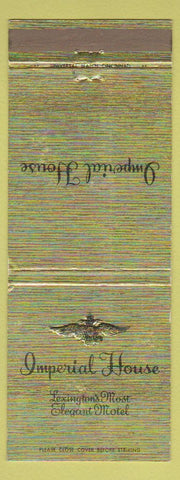 Matchbook Cover - Imperial House Lexington KY